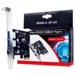 Placa Pci-e 2 Portas Usb 3.0 5gbps +1 Porta Type-c Usb-c 3.1 - Dp-33c