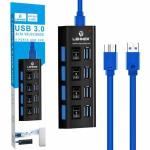 Hub Usb 3.0 - 4 Portas Chaveado C/ Led Indicador Ref. Ley-201