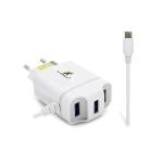 Carreg. Tomada 3 Usb 3.0 4.1a C/ Cabo Type-c (blister) Mod.xc-ur23